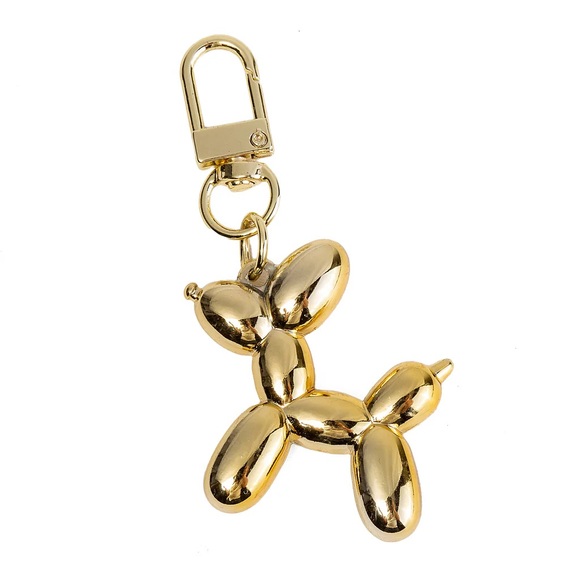 Chloe Fashion Accessories - Lightweight Balloon Dog Keychain Tag/Bag Charm (pink and black remains)